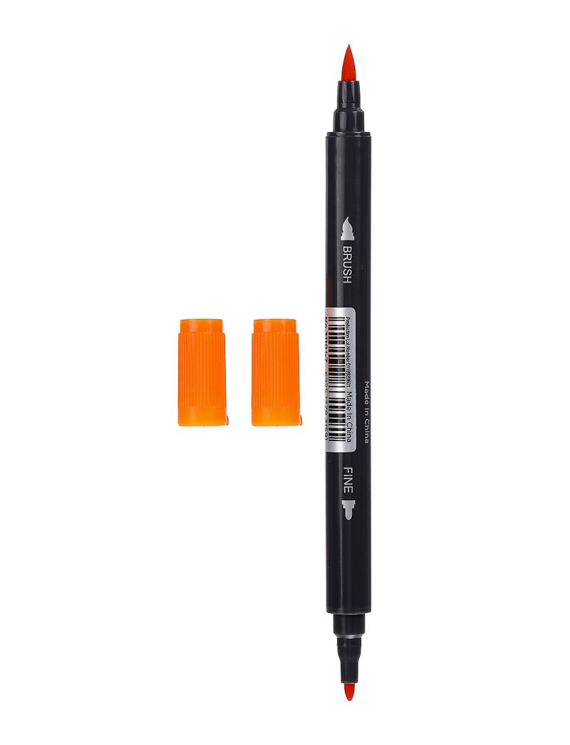 Water Soluble Double Headed Orange Coloured Pen