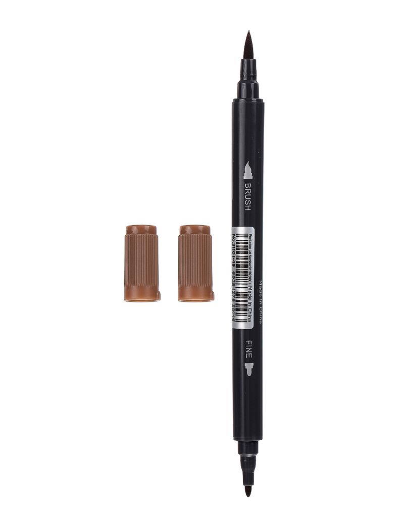 Water Soluble Double Headed Colored Pen (Chocolate)