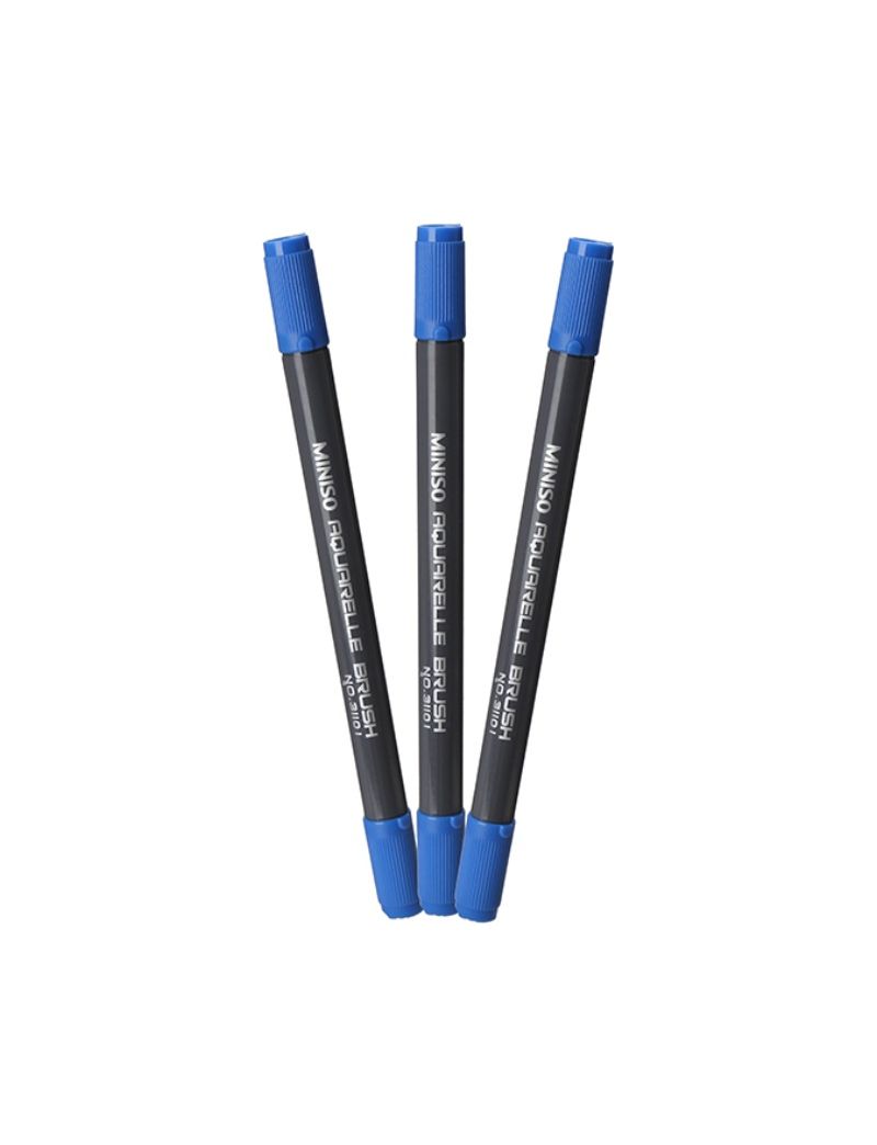 Water Soluble Double Headed Colored Pen (Blue)