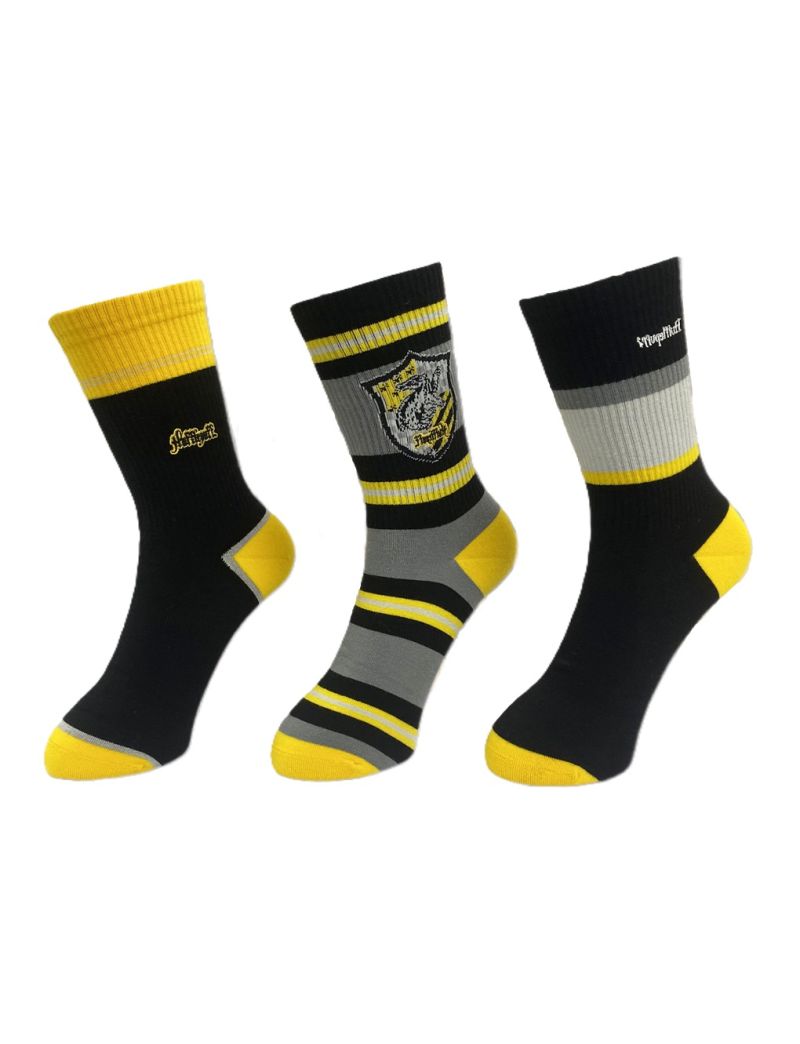 Harry Potter Hufflepuff Crew Socks 3 Pairs