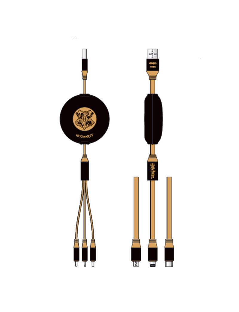 Harry Potter Black 3-in-1 Charging Cable