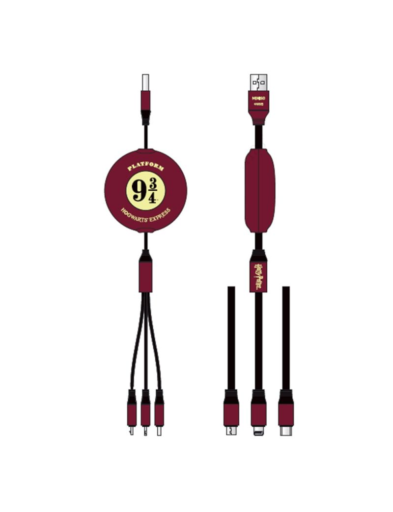 Harry Potter Red 3-in-1 Charging Cable