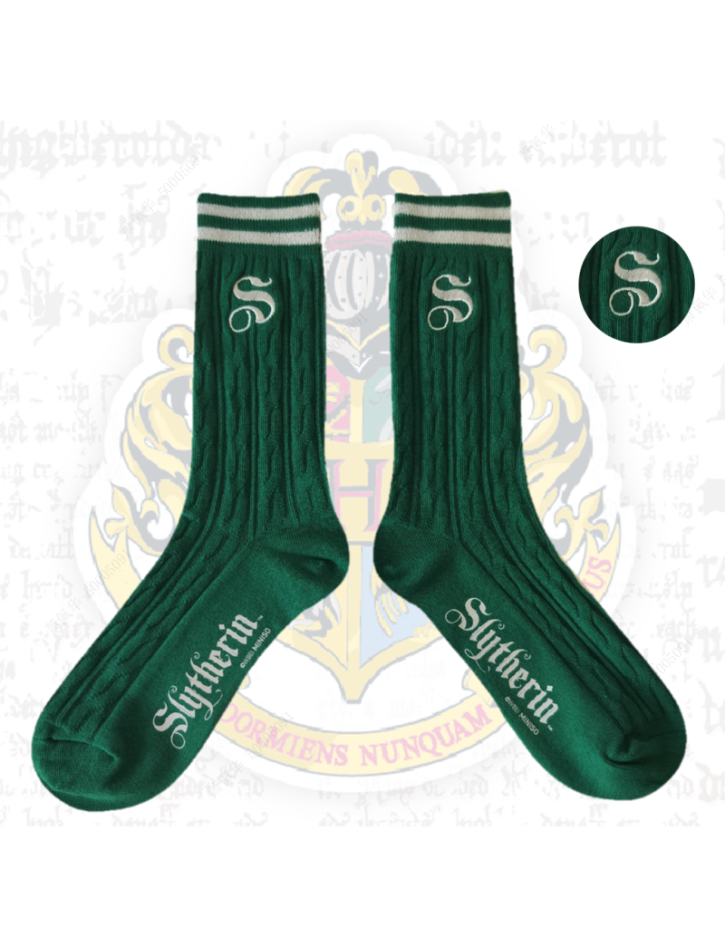 Harry Potter Slytherin Striped Crew Socks