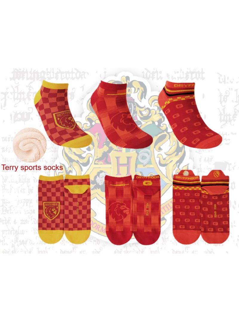 Harry Potter Gryffindor Men's Athletic Ankle Socks (3 Pairs)