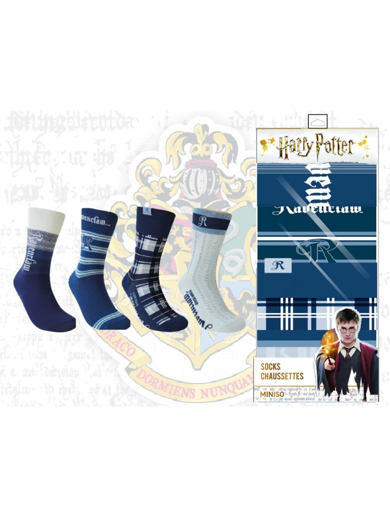 Harry Potter Ravenclaw 4 Pairs Crew Socks in Box