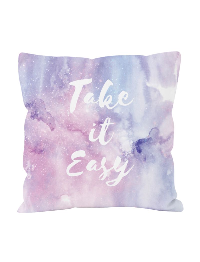Color Explosion Double-face Printings Pillow(Pinkish Purple)