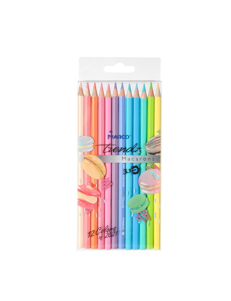 PET Box 12 Colored Pencils(Candy Colors)