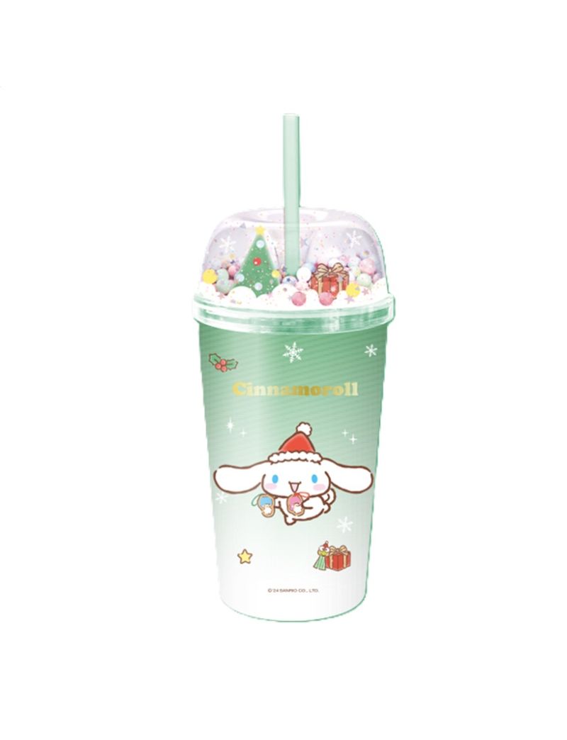 Sanrio Cinnamoroll Christmas Landscape Plastisc Tumbler