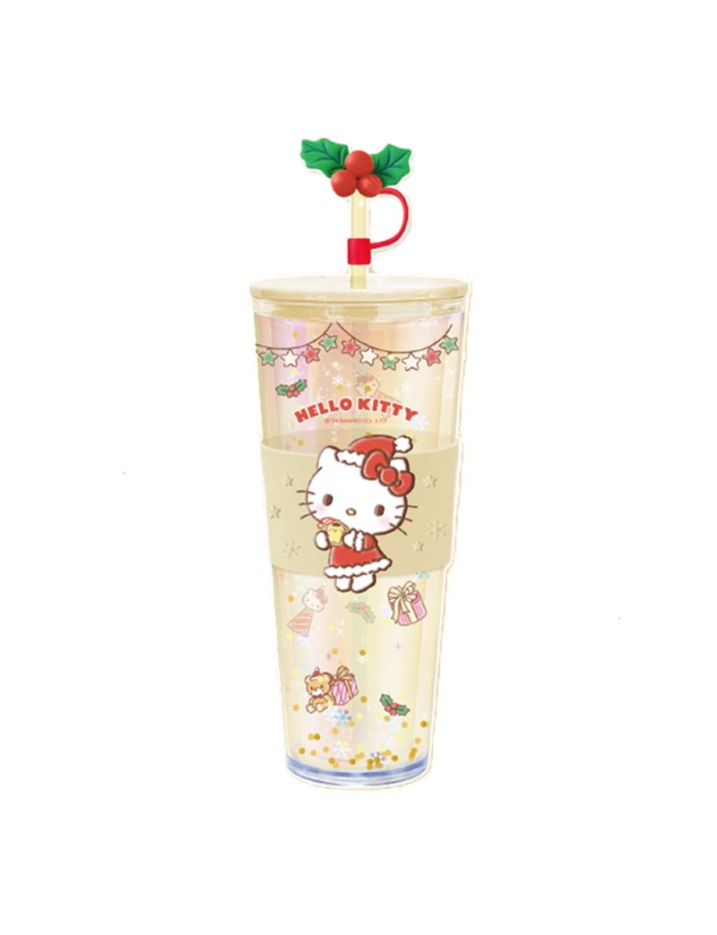 Sanrio Hello Kitty Christmas Double Wall Plastic Tumbler