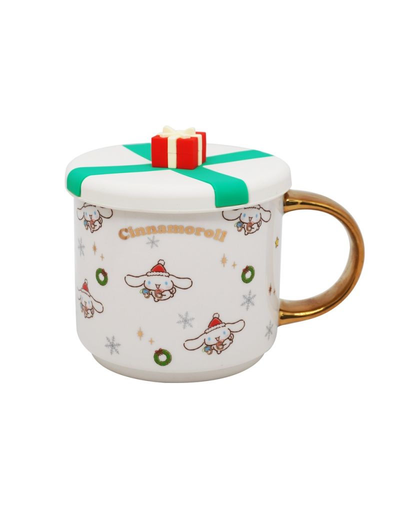 Sanrio Cinnamoroll Christmas Ceramic Cup With Silicone Lid