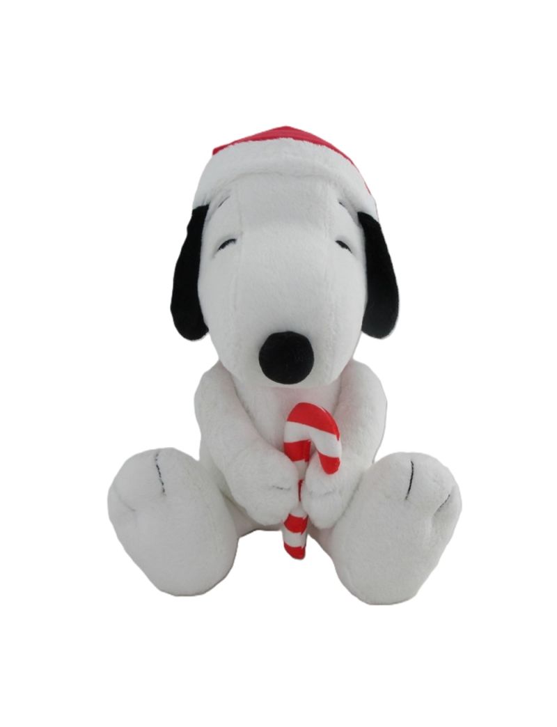 Snoopy Christmas Candy Cain 11 Inch Plush Soft Toy