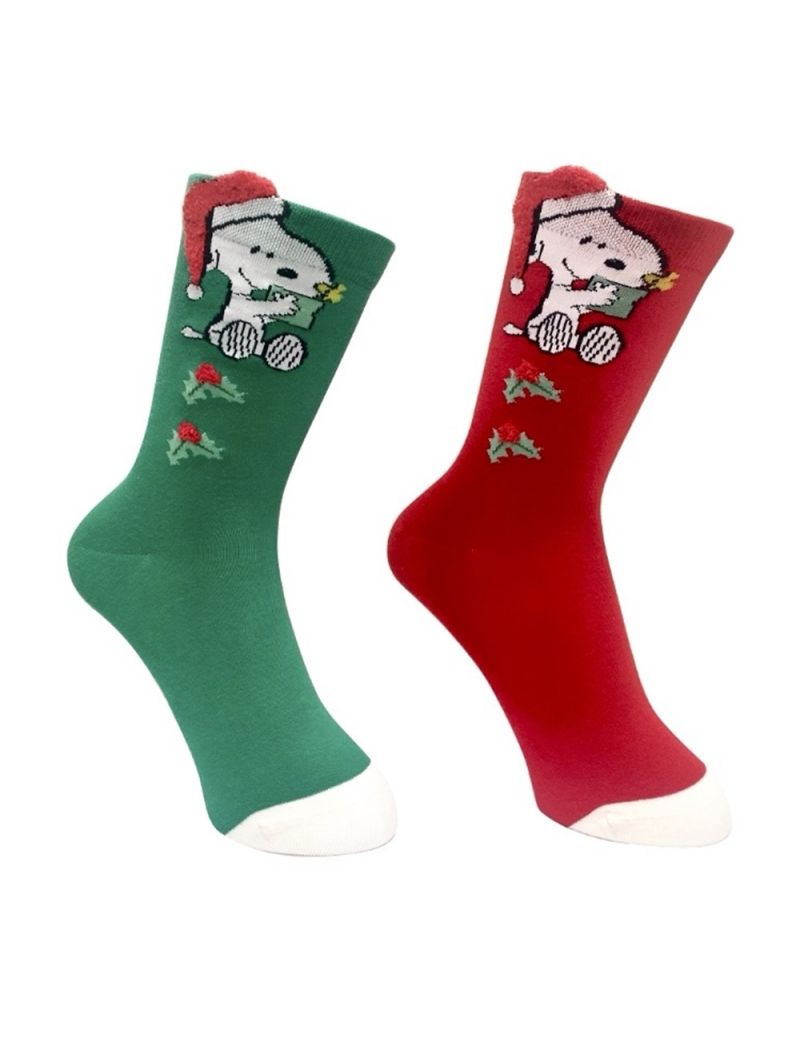 Snoopy Christmas Crew Socks Size 5-7.5 (Assorted Styles)