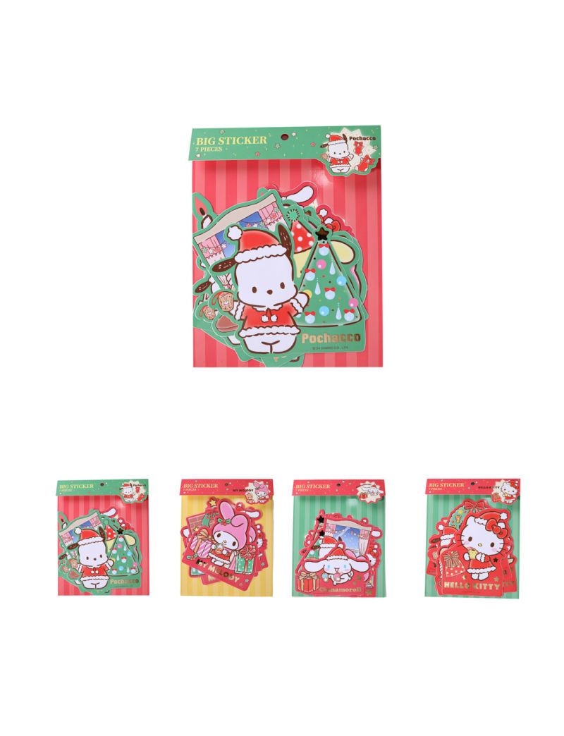 Sanrio Characters Christmas Big Sticker (Assorted Characters)