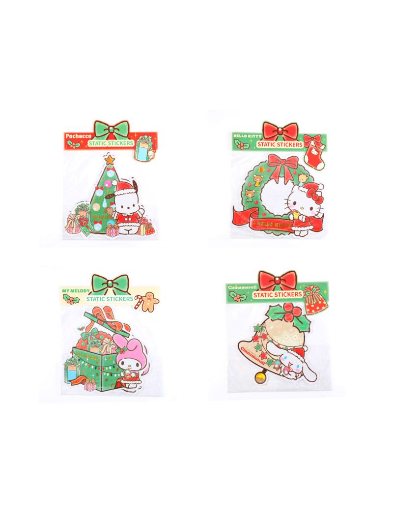 Sanrio Characters Christmas Static Window Sticker (Assorted Characters)