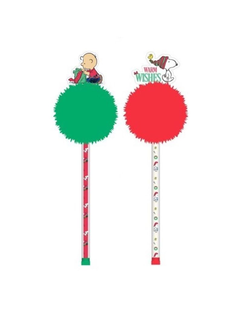 Snoopy Christmas Pompom Gel Pen (Assorted Characters Option 2)