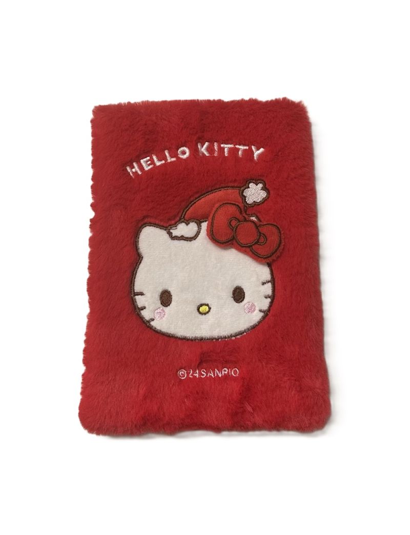 Sanrio Hello Kitty Christmas A5 Embroidered Plush Notebook