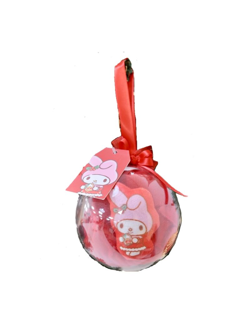 Sanrio My Melody Christmas Crew Socks In Tree Decoration Bauble