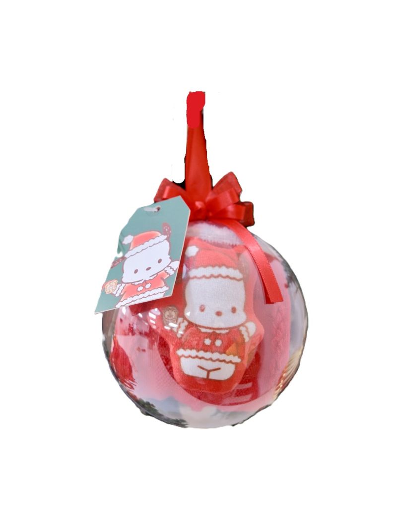 Sanrio Pochacco Christmas Crew Socks In Tree Decoration Bauble