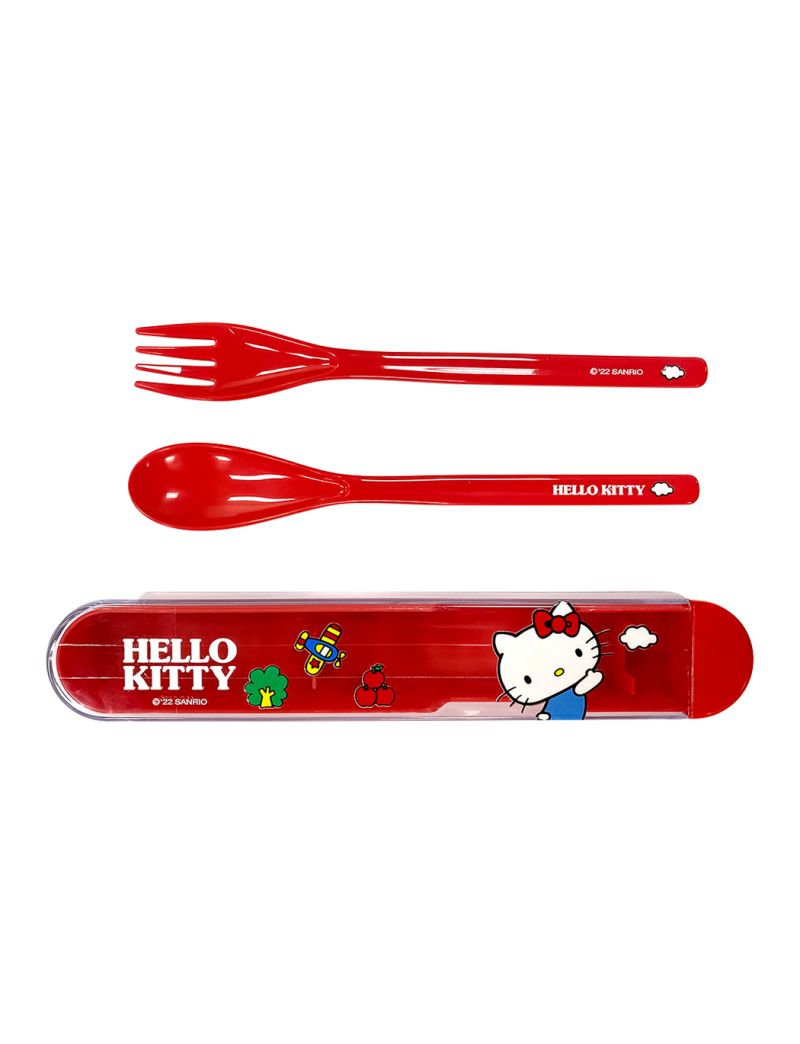 Sanrio Hello Kitty Plastic Fork & Spoon Set