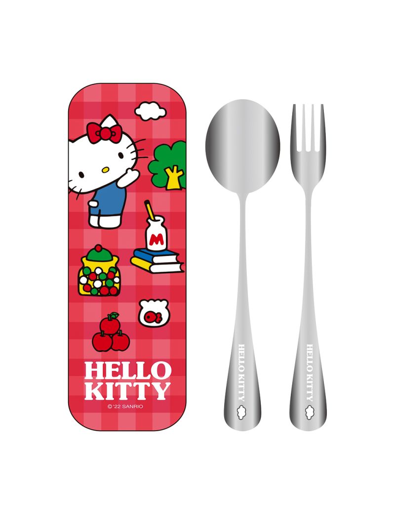 Sanrio Characters Adventure Series Flatware Set (Spoon & Fork) (Hello Kitty)