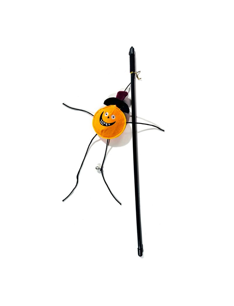 Halloween Pets Cat Toy Pumpkin Wand