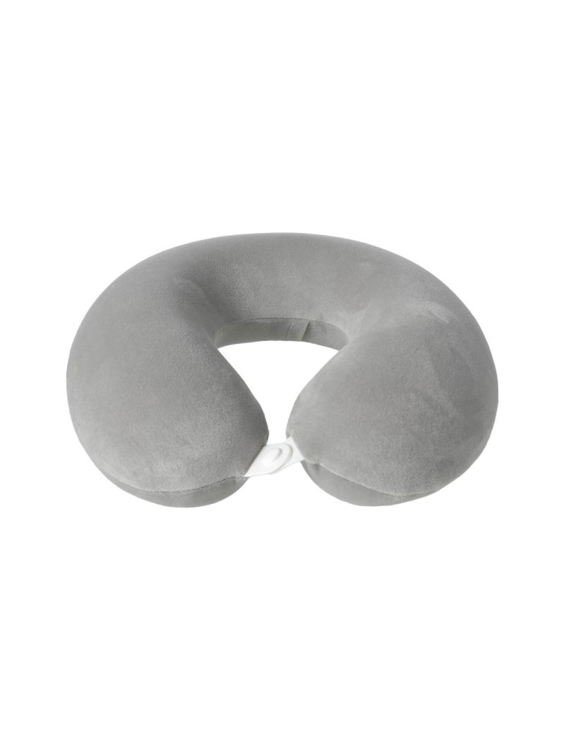 Solid Color Memory Foam U-Shaped Pillow (Gray)