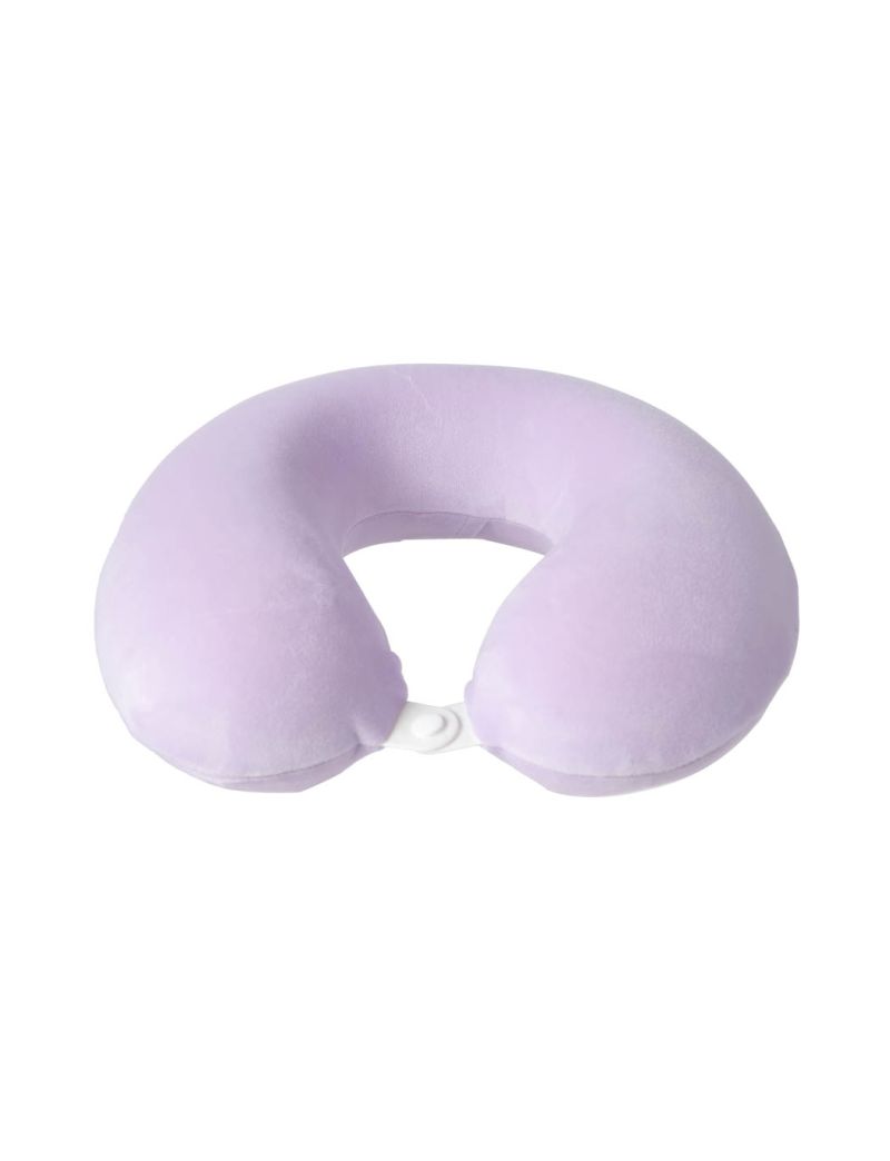 Solid Color Memory Foam U-Shaped Pillow (Purple)