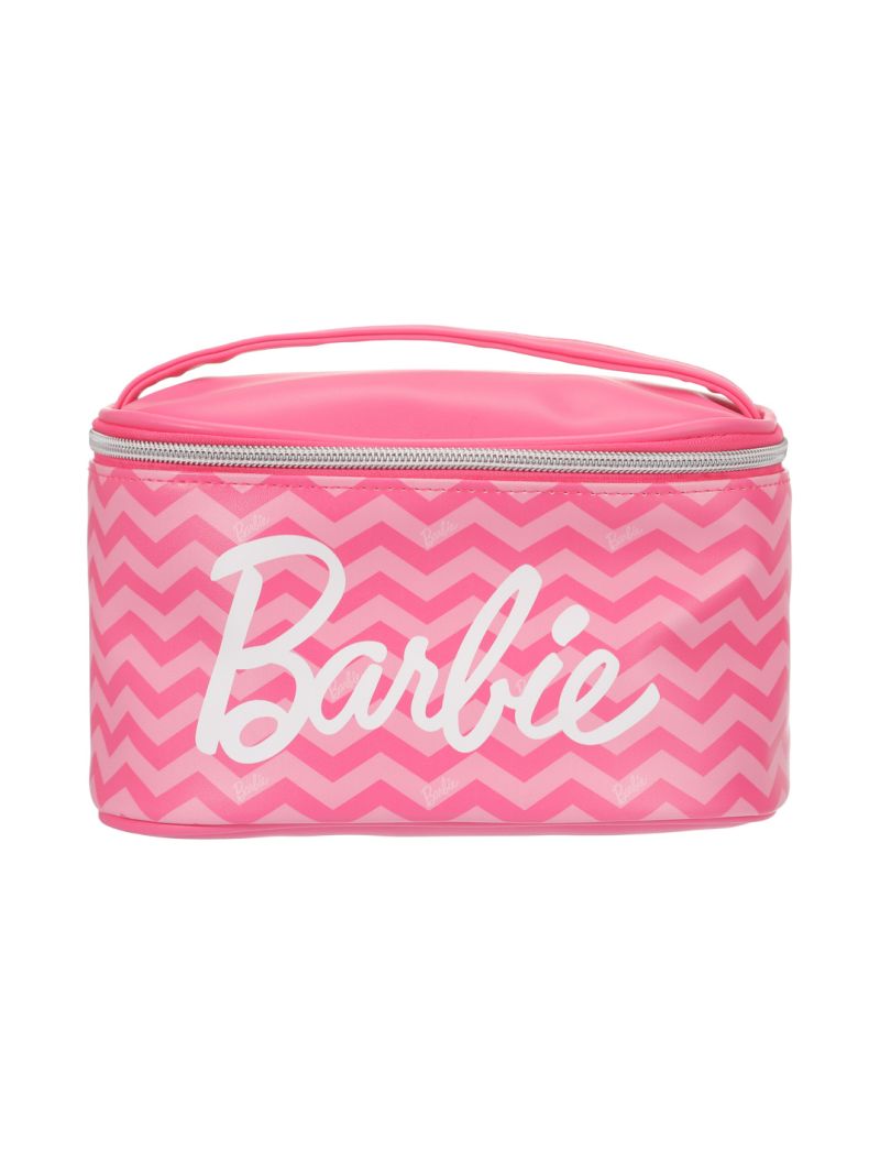 Barbie Collection Barrel Cosmetic Bag (Rose Red)