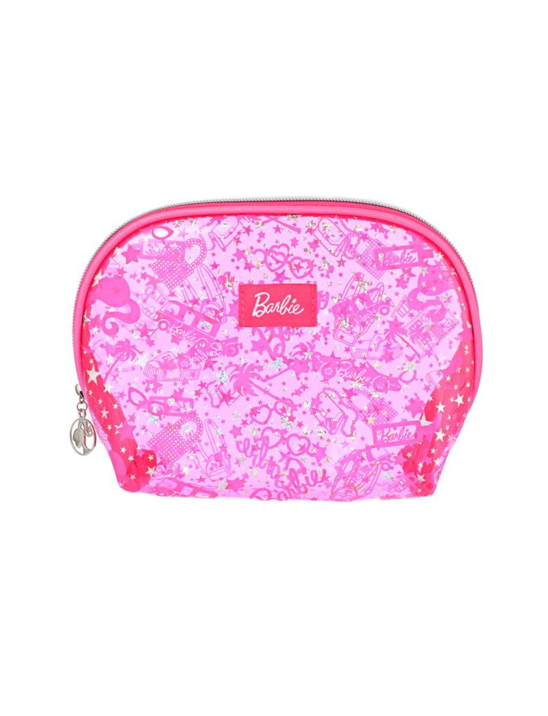 Barbie Collection Translucent Cosmetic Bag (Rose Red)