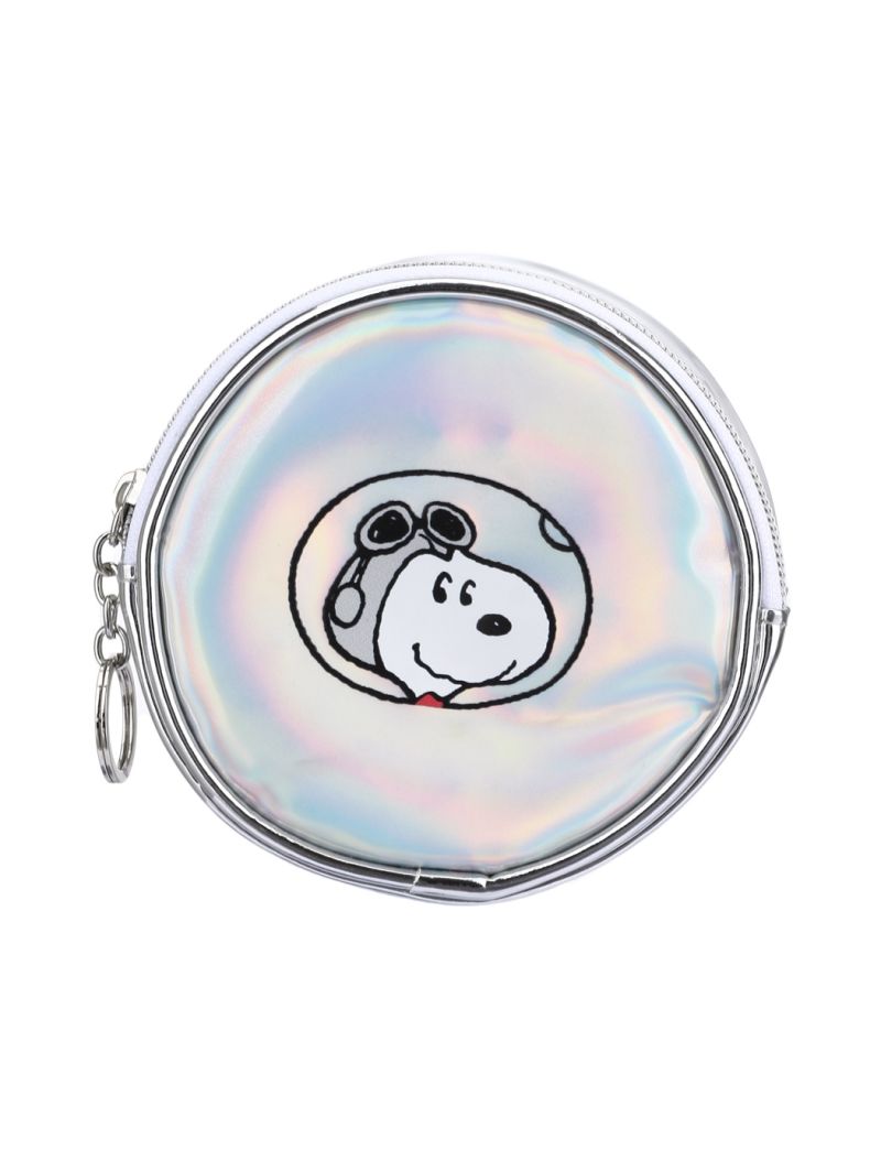 Snoopy the Little Space Explorer Collection Silver Round Coin Purse