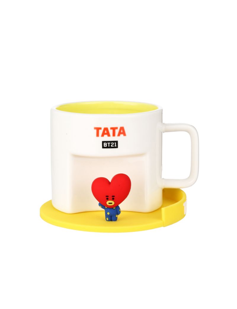 BT21 Collection Cartoon Ceramic Cup with Coaster (450mL)(TATA)