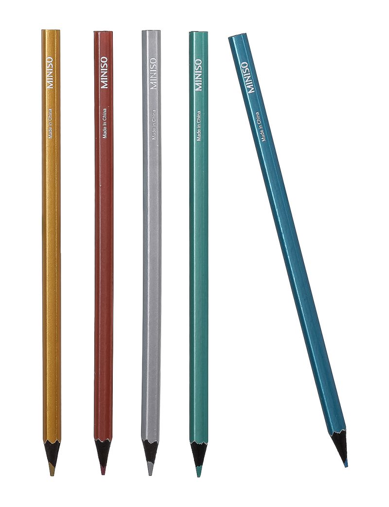 5 Metallic Colored Pencils--M002