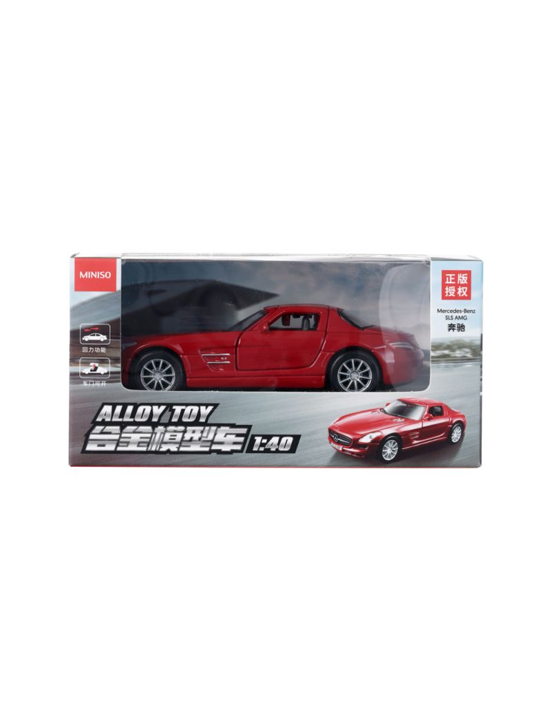 Model Car Mercedes Benz SLS AMG Pull Back Traction Ratio 1:40