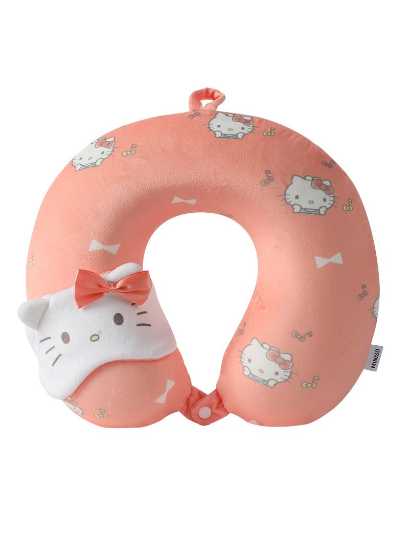 Sanrio Hello Kitty Memory Foam Neck Pillow with Sleep Mask