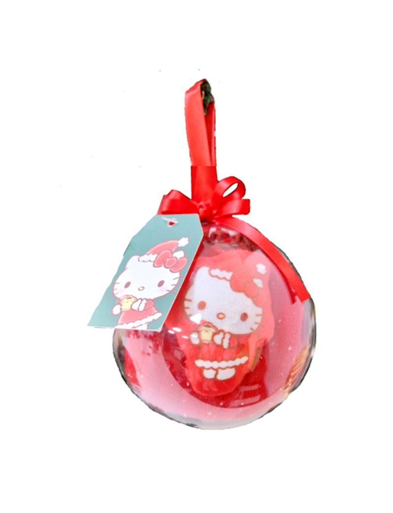 Sanrio Hello Kitty Christmas Crew Socks In Tree Decoration Bauble