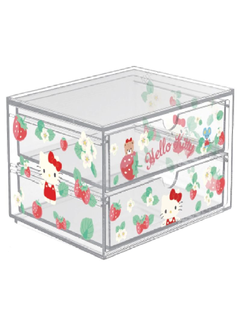 Sanrio Hello Kitty Flower 2-Drawer Makeup Organiser