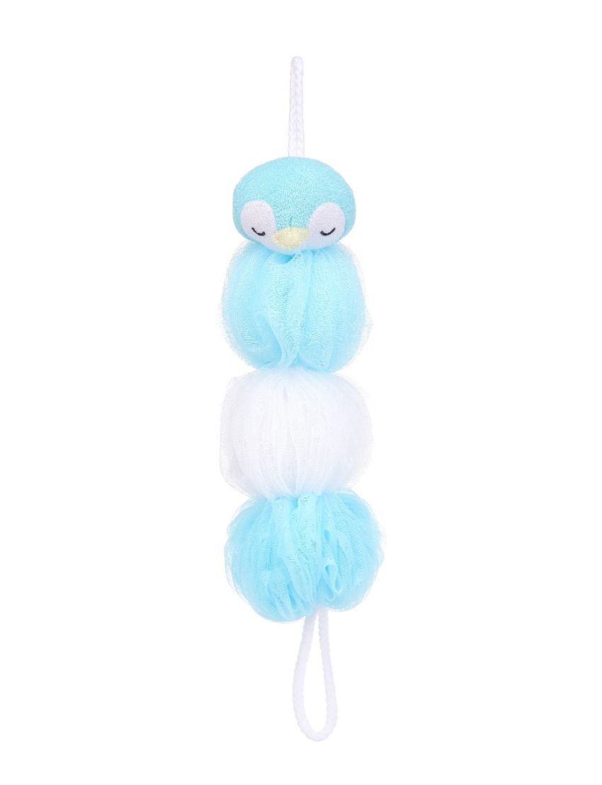 Blue Penguin Elongated Bath Sponge MINISO