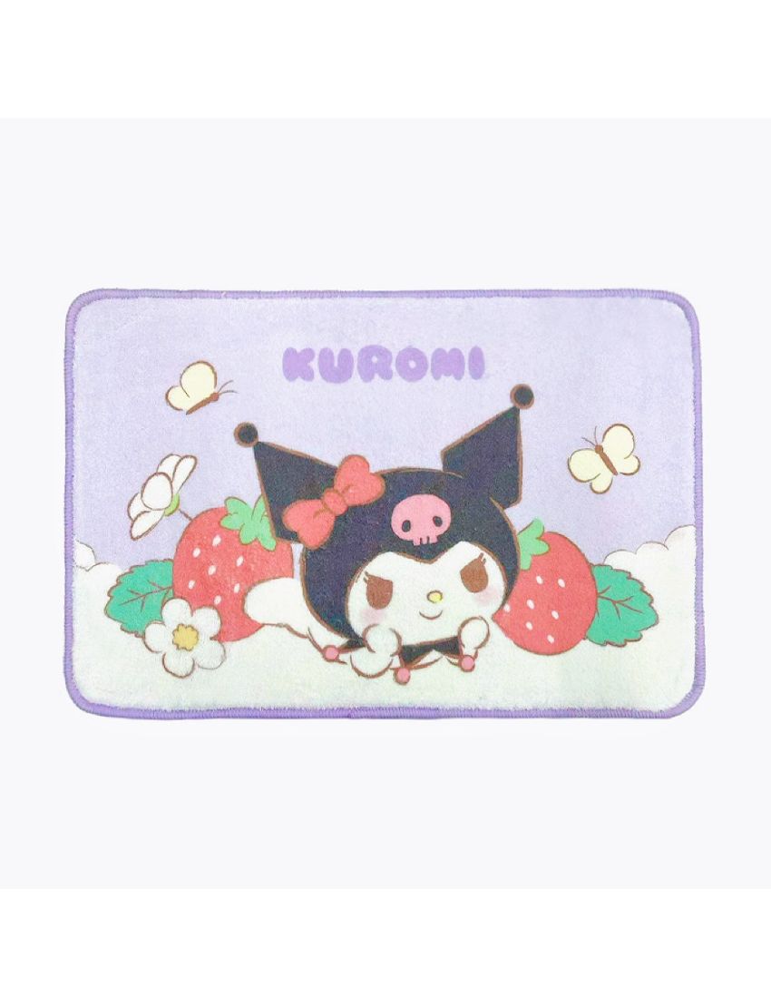 Sanrio characters Strawberry Series Imitation Cashmere Floor Mat(Kuromi ...