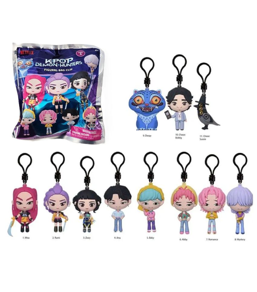 Netflix K-Pop Demon Hunters Series 1 3D Keychain Bag Clips Blind Box Bag