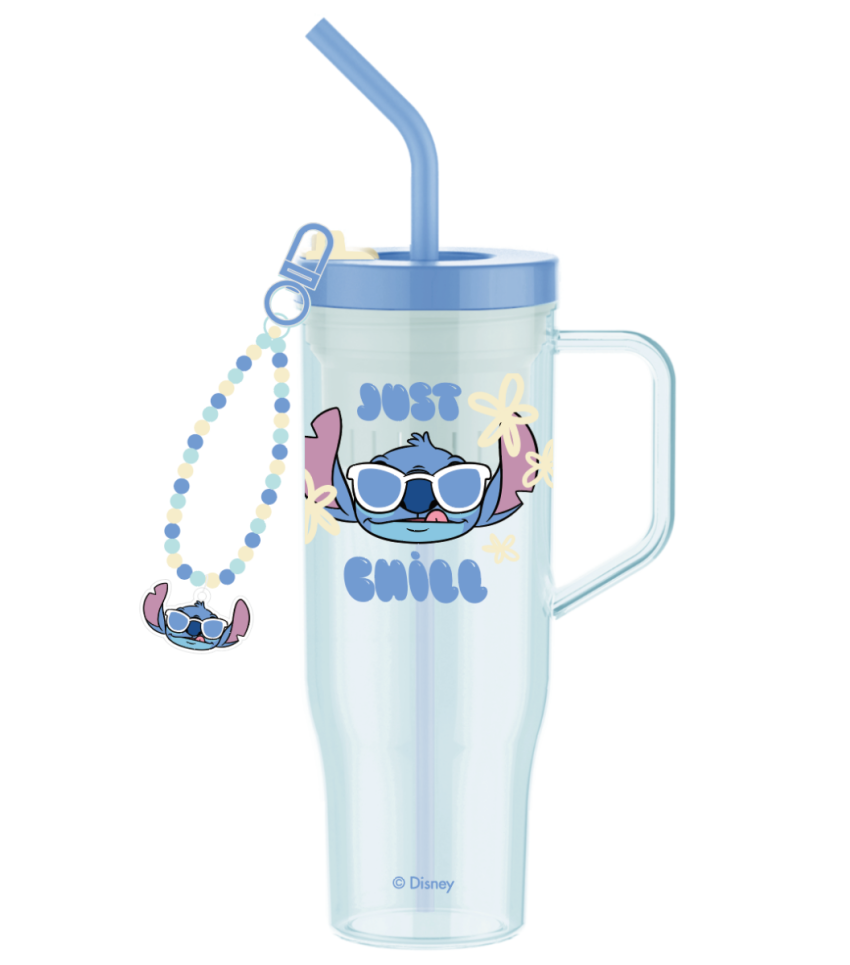 Disney Lilo & Stitch Collection Plastic Tumbler with Straw 1250ml Blue