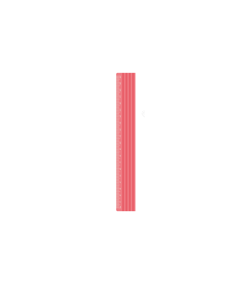 Pink Series 20cm Plastic Ruler