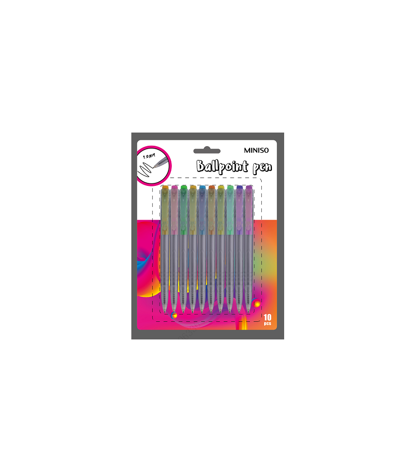 Retractable Ballpoint Pen (10 Pack, Colored)