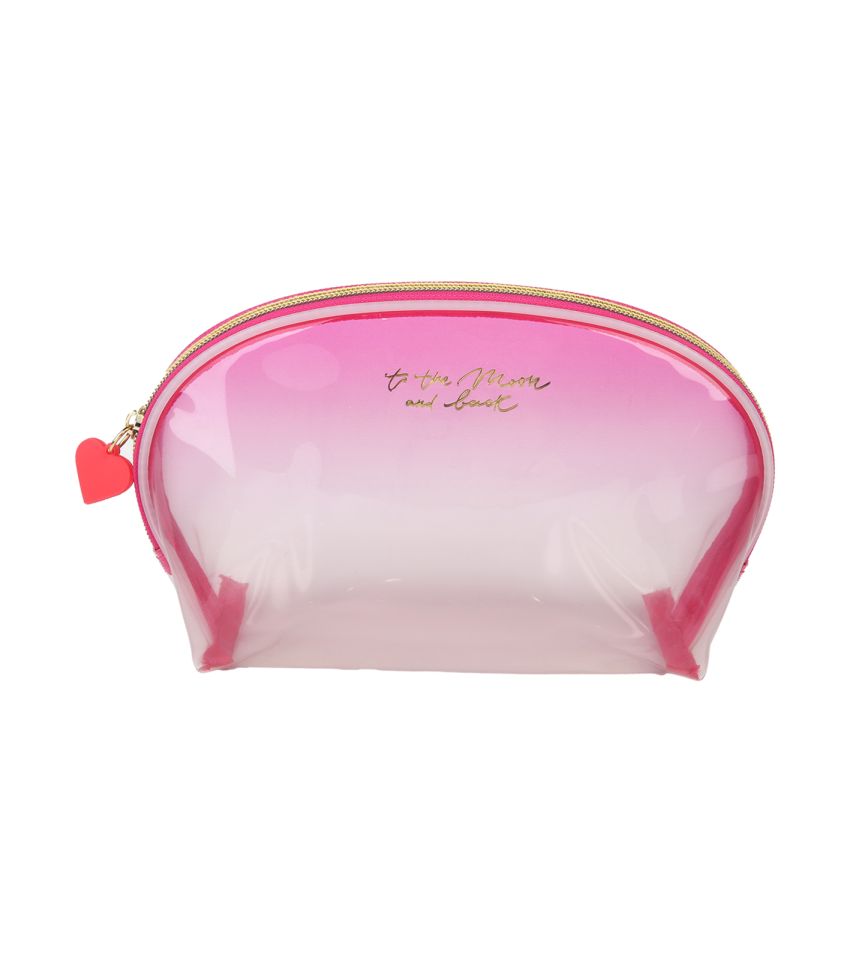 MINISO Pink Romance Series PVC Shell Makeup Bag