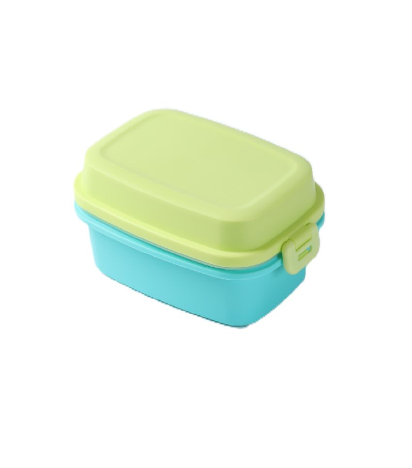 MINISO Green & Blue Double Layered Bento Box 980ml