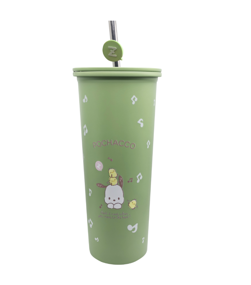 Sanrio Hello Kitty & Friends Pochacco Stainless Steel Tumbler & Straw 800ml