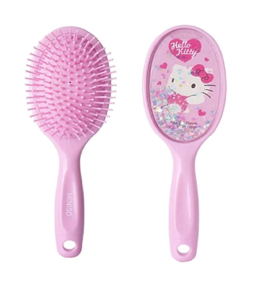 Sanrio Hello Kitty Pink Collection Glitter Cushion Hair Brush 