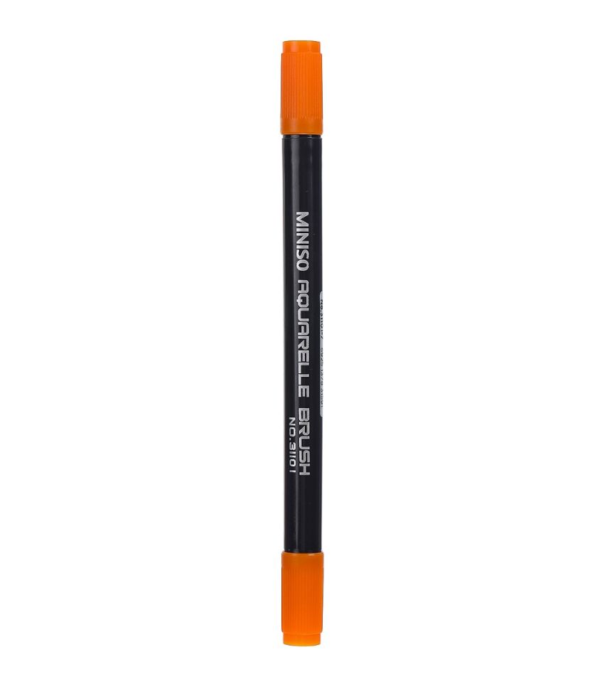MINISO Water Soluble Double Headed Orange Coloured Pen