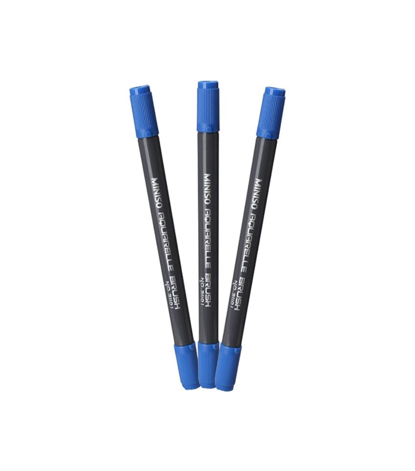 MINISO Water Soluble Double Headed Blue Colour Marker Pen