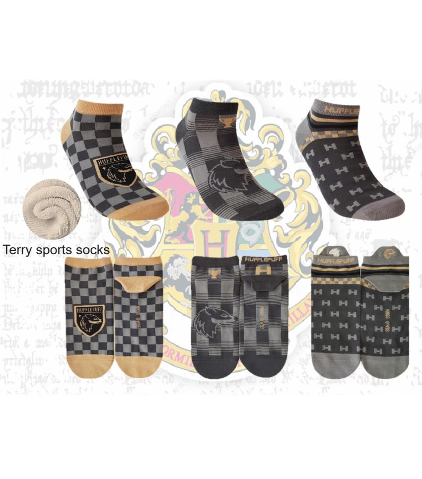 Harry Potter Hufflepuff Men's Athletic Ankle Socks (3 Pairs)