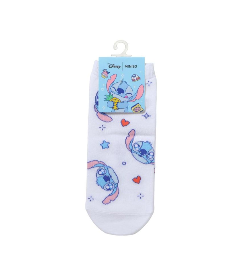 Disney Stitch Dinner Party Ankle Socks 1Pair Loving Stitch Size 5-7.5